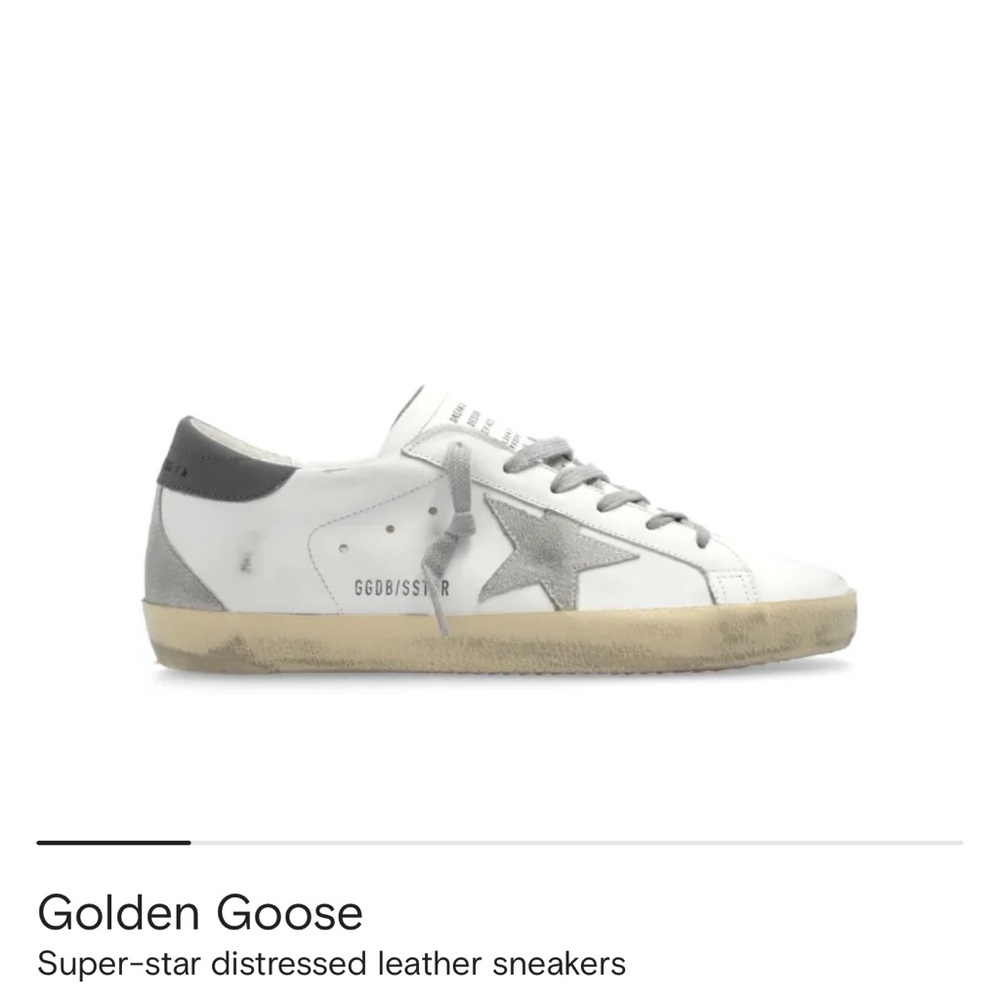 Women’s Golden Goose Distressed Leather Sneaker.